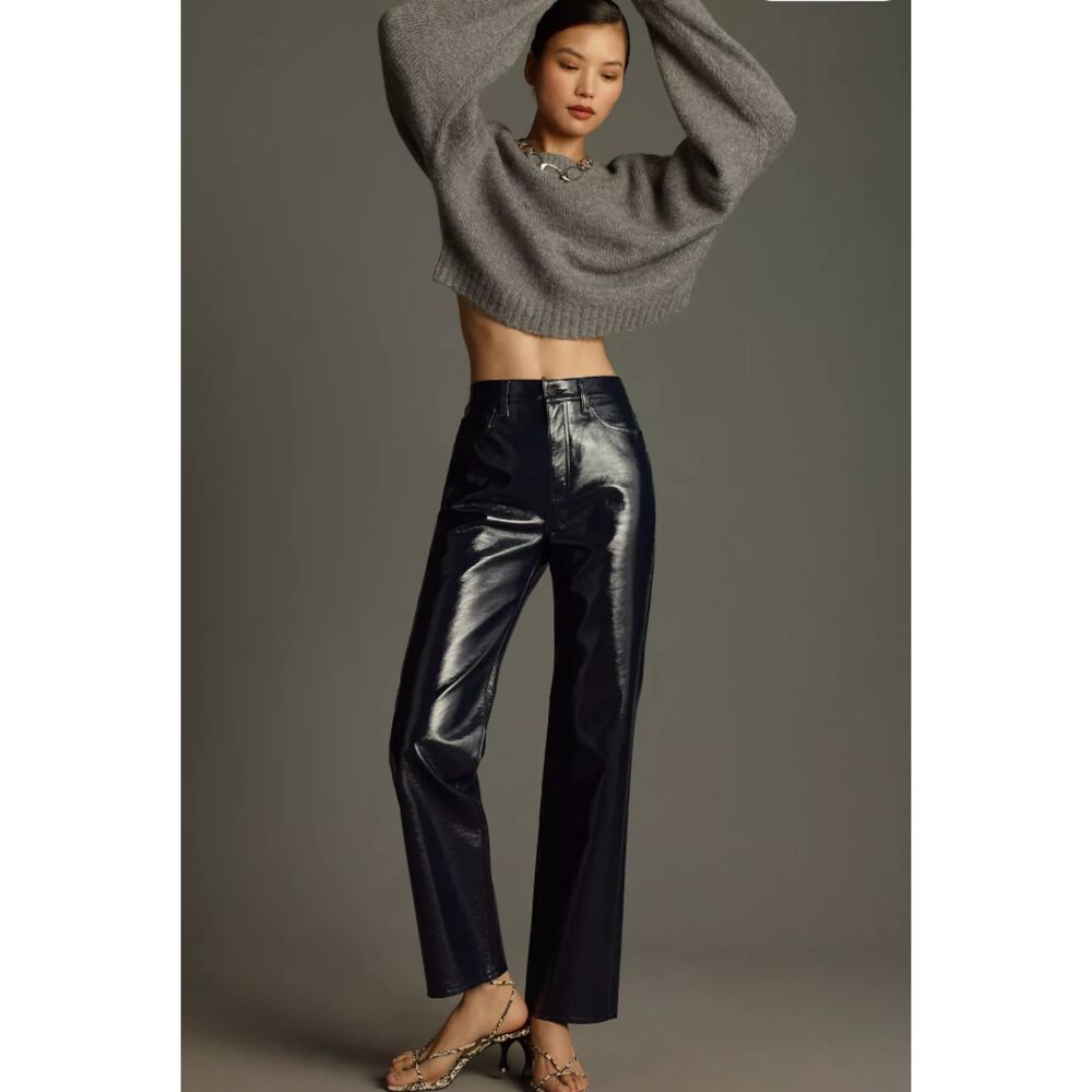 Pistola Cassie Vinyl Super High-Rise Straight-Leg Pants